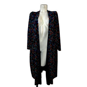 New LLR LulaRoe Sweater Colorful LS Open Front SARAH Duster Cardigan Size L